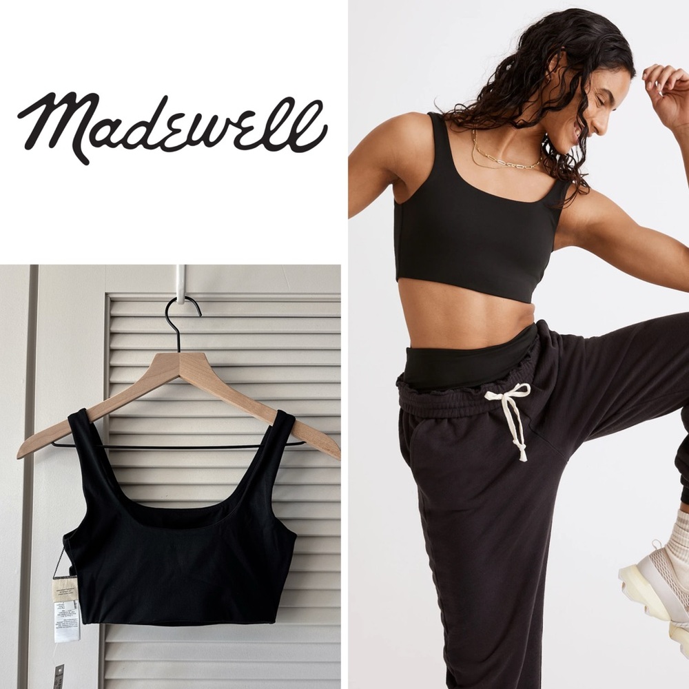 NWT Madewell Black Crop Top - XS